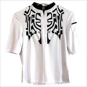 JAMIE SADOCK White & Black 1/4 Front Zip Size XS
